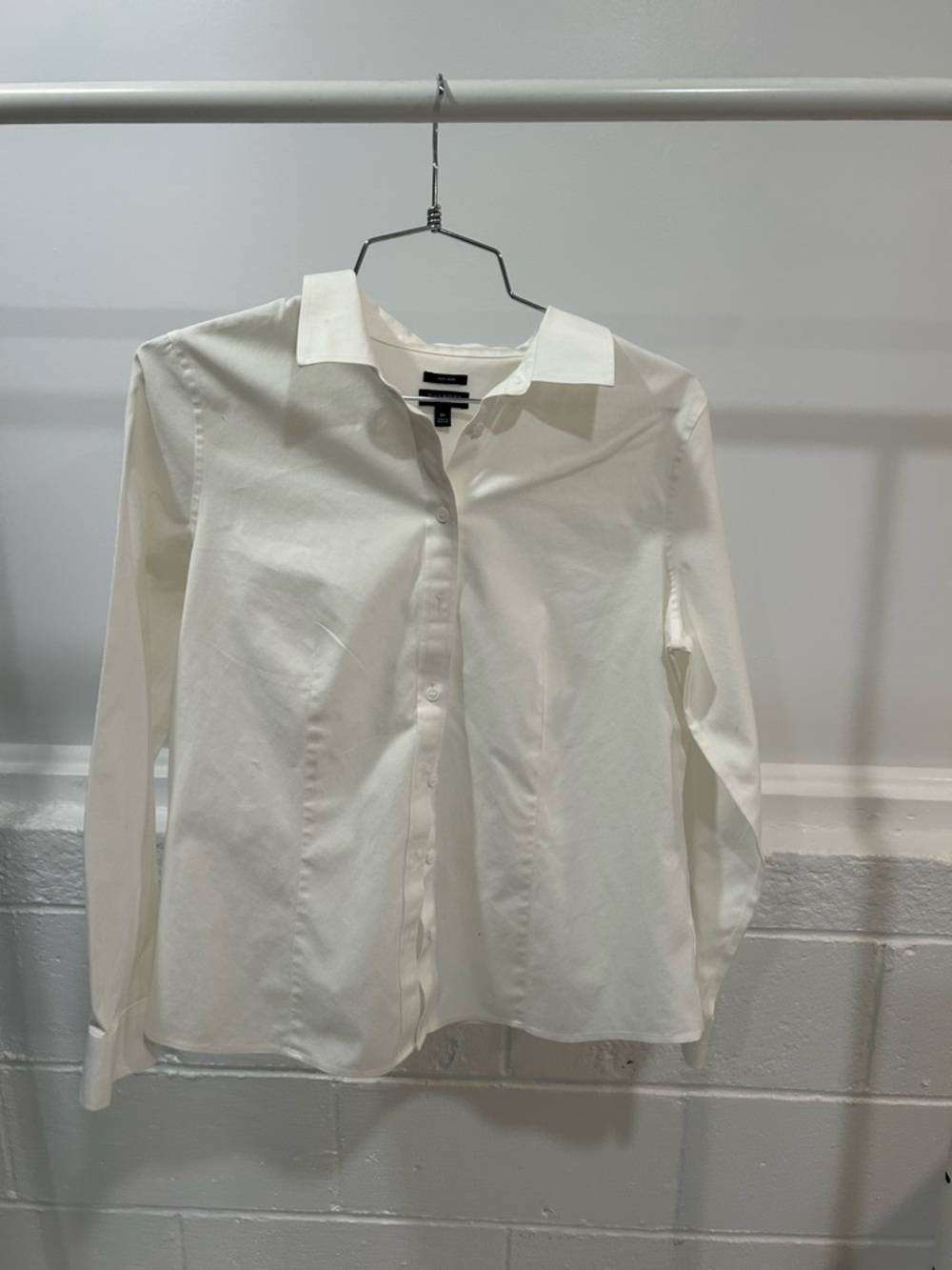 Talbots White Long-Sleeve Dress Shirt